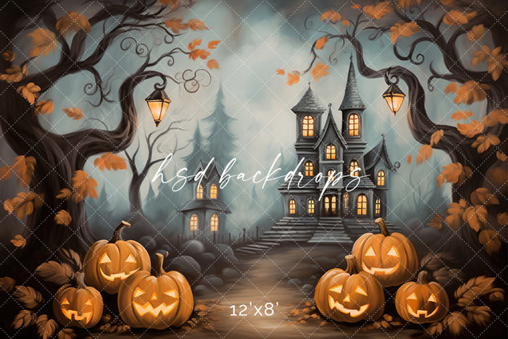 Haunted Mansion View (sweep options) - HSD Photography Backdrops