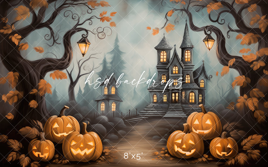 Haunted Mansion View (sweep options) - HSD Photography Backdrops