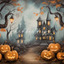 Haunted House Halloween Photoshoot Backdrop for Pictures