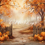 Fenced Fall View (sweep options) - HSD Photography Backdrops