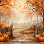 Fenced Fall View (sweep options) - HSD Photography Backdrops
