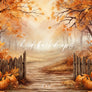 Fenced Fall View (sweep options) - HSD Photography Backdrops
