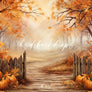 Fenced Fall View (sweep options) - HSD Photography Backdrops