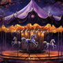 Halloween Horse Carousel - HSD Photography Backdrops