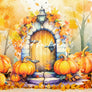 Pumpkin Porch - HSD Photography Backdrops