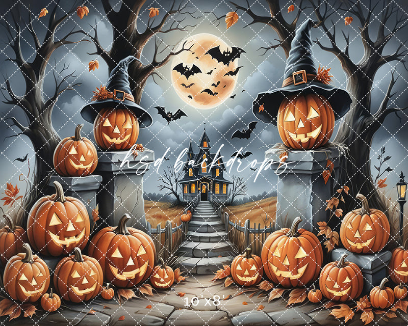 Jack-O-Lantern Entrance - HSD Photography Backdrops