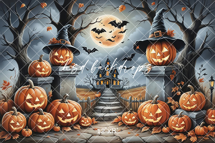 Jack-O-Lantern Entrance - HSD Photography Backdrops