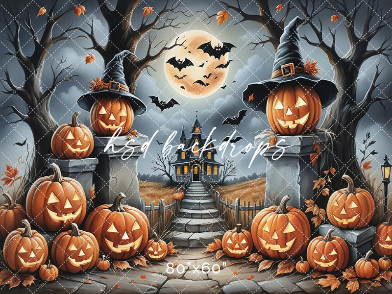 Jack-O-Lantern Entrance - HSD Photography Backdrops