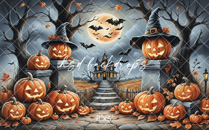 Jack-O-Lantern Entrance - HSD Photography Backdrops