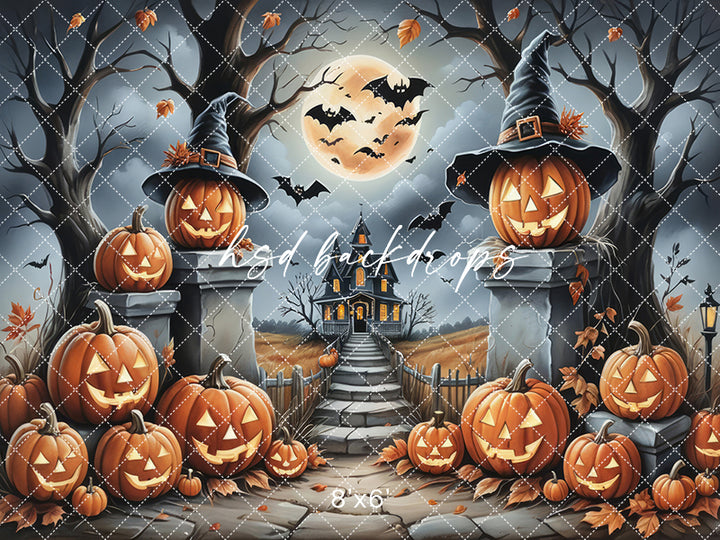 Jack-O-Lantern Entrance - HSD Photography Backdrops