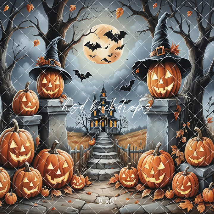 Jack-O-Lantern Entrance - HSD Photography Backdrops