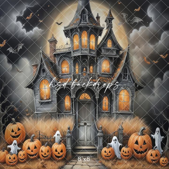 Abandoned Halloween House (sweep options) - HSD Photography Backdrops