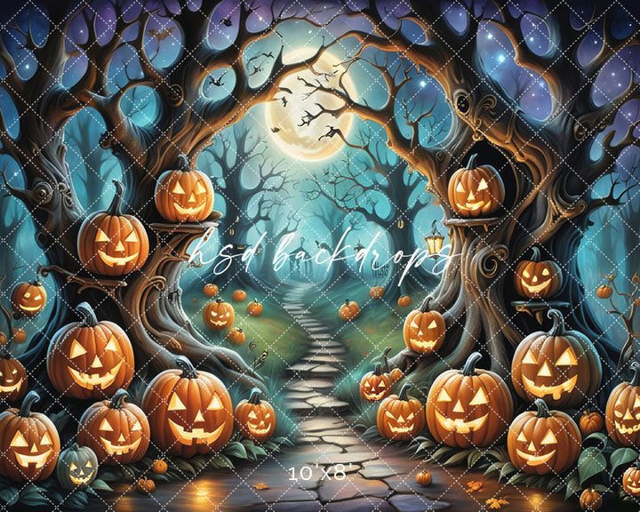 Cute Spooky Trees (sweep options) - HSD Photography Backdrops