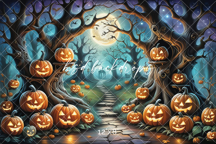 Cute Spooky Trees (sweep options) - HSD Photography Backdrops