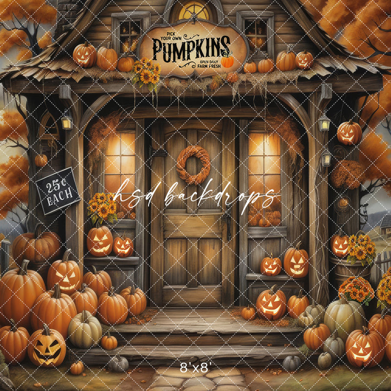 Rustic Pumpkin Patch (sweep options) - HSD Photography Backdrops