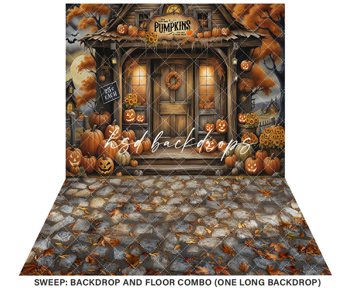 Rustic Pumpkin Patch (sweep options) - HSD Photography Backdrops