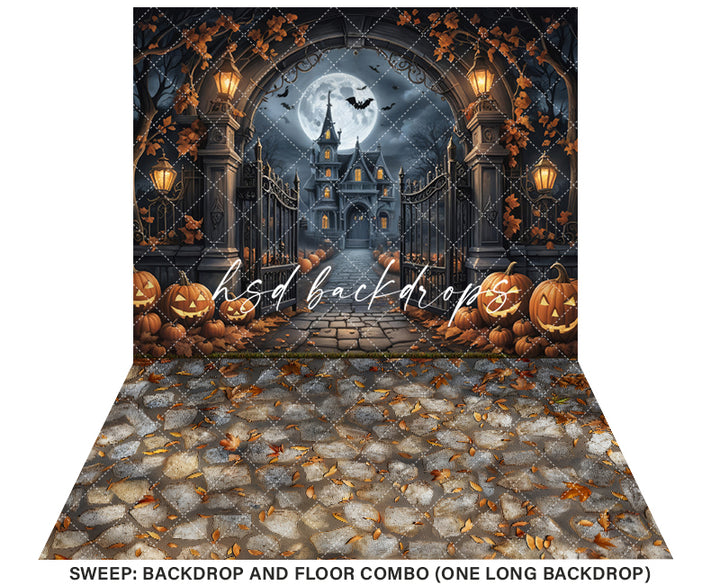 Haunted Halloween Entrance (sweep options) - HSD Photography Backdrops