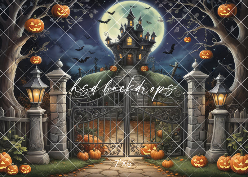 Haunted Mansion on the Hill (sweep options) - HSD Photography Backdrops