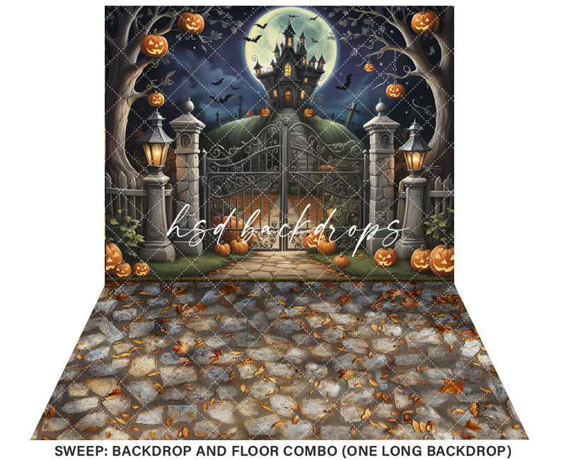 Haunted Mansion on the Hill (sweep options) - HSD Photography Backdrops