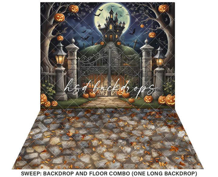 Haunted Mansion on the Hill (sweep options) - HSD Photography Backdrops