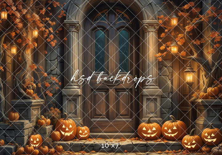 Dark Autumn Door (sweep options) - HSD Photography Backdrops