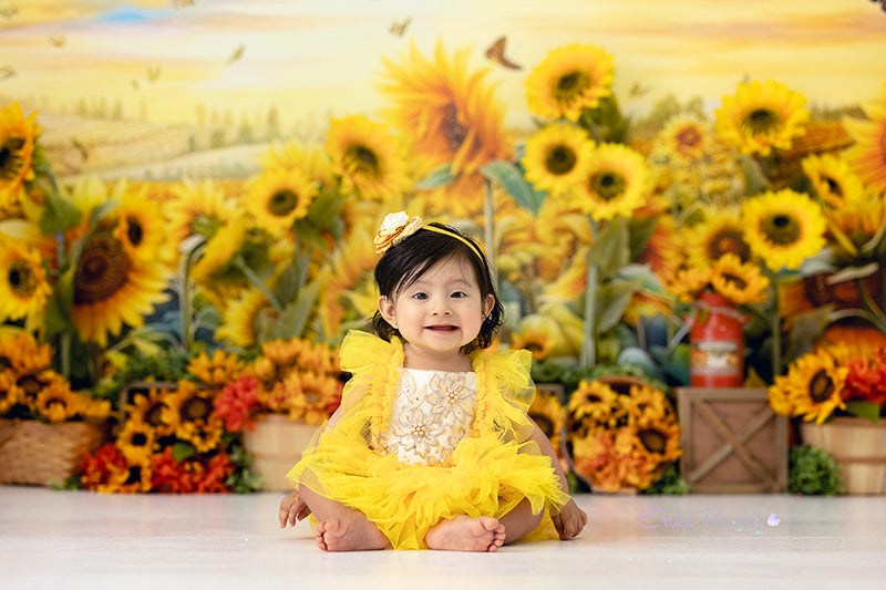 Fall Sunflower Farm - HSD Photography Backdrops