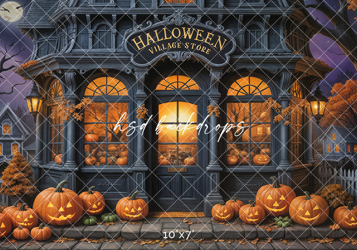 Halloween Village Store (sweep options) - HSD Photography Backdrops