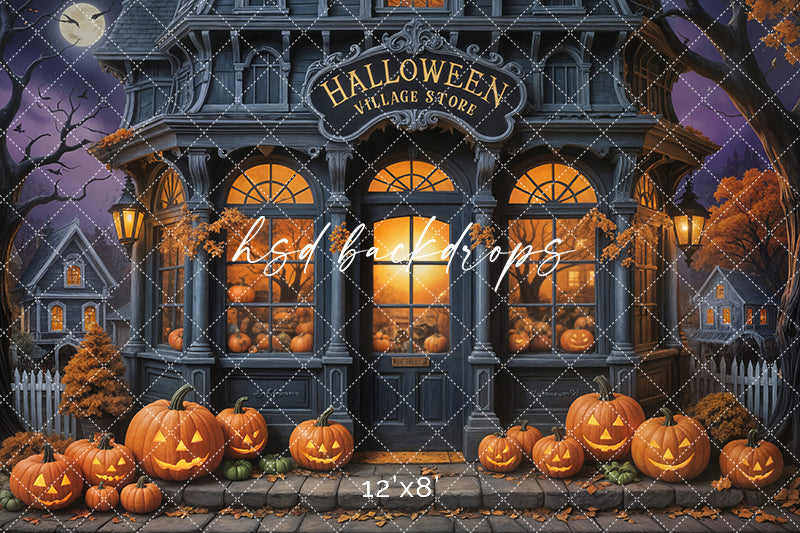 Halloween Village Store (sweep options) - HSD Photography Backdrops