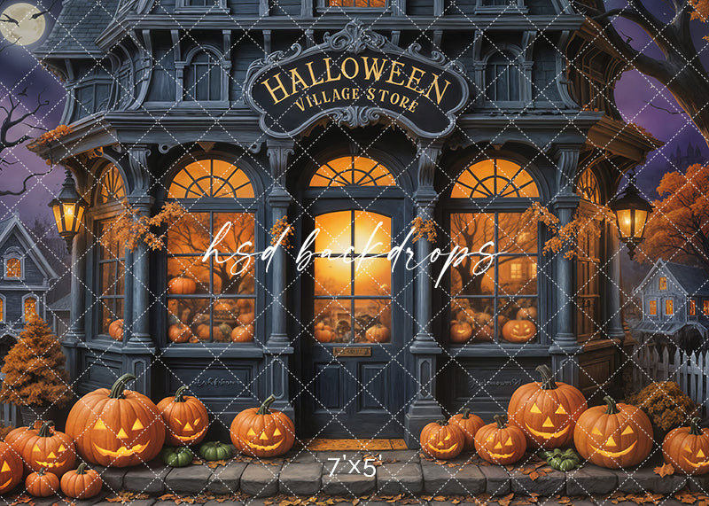Halloween Village Store (sweep options) - HSD Photography Backdrops