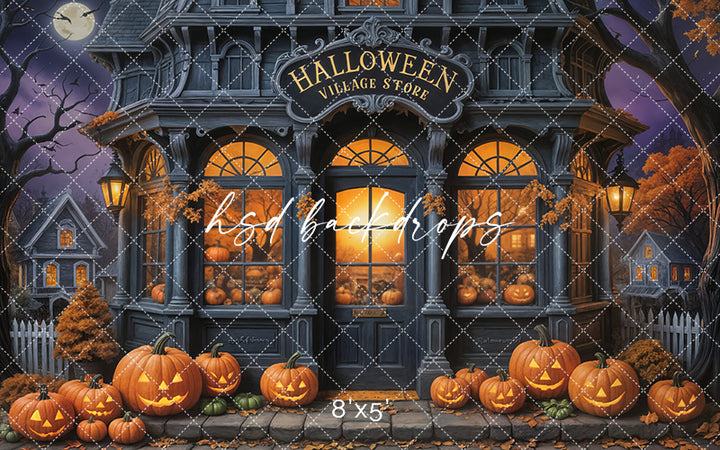 Halloween Village Store (sweep options) - HSD Photography Backdrops