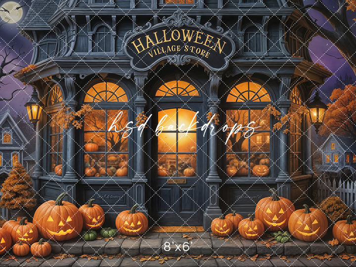 Halloween Village Store (sweep options) - HSD Photography Backdrops