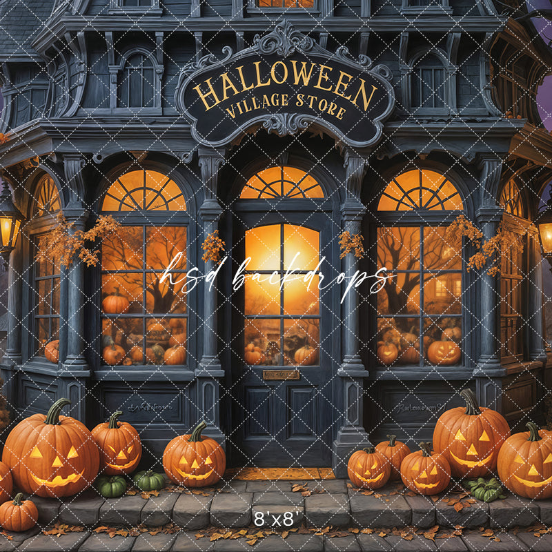 Halloween Village Store (sweep options) - HSD Photography Backdrops