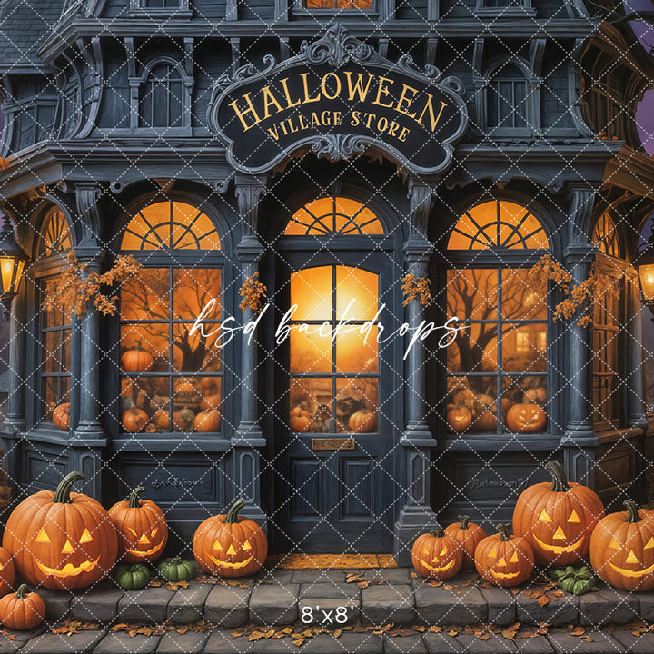 Halloween Village Store (sweep options) - HSD Photography Backdrops