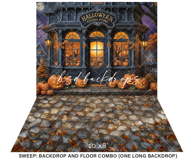 Halloween Village Store (sweep options) - HSD Photography Backdrops