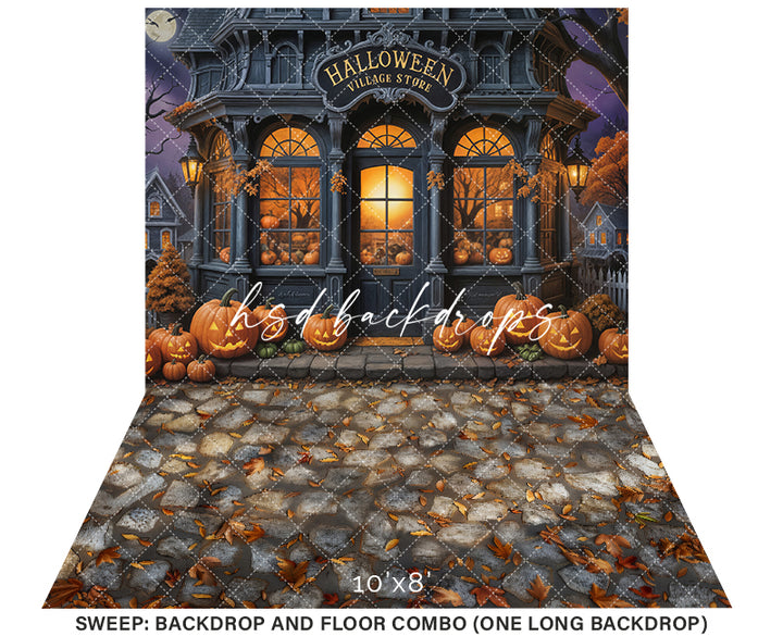 Halloween Village Store (sweep options) - HSD Photography Backdrops