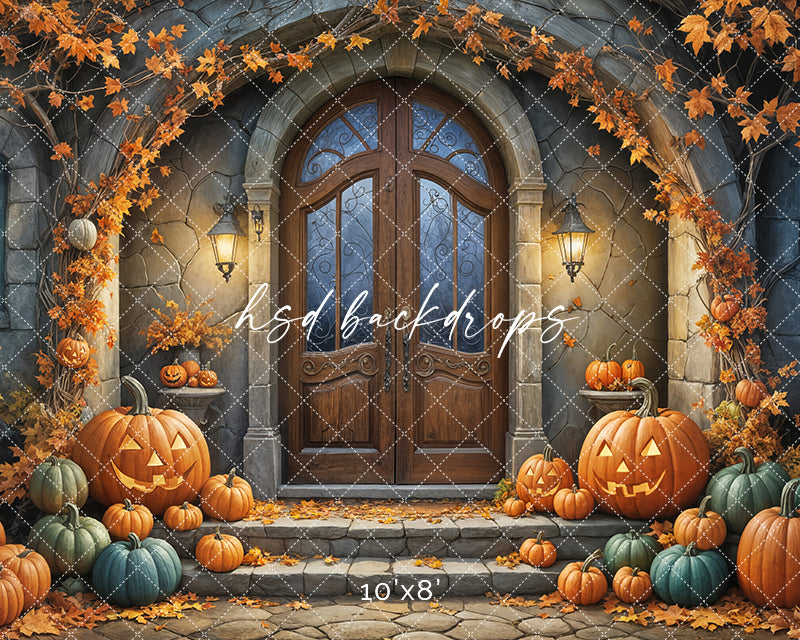 Arched Autumn Porch (sweep options) - HSD Photography Backdrops