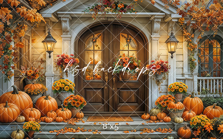 Elegant Autumn Porch (sweep options) - HSD Photography Backdrops