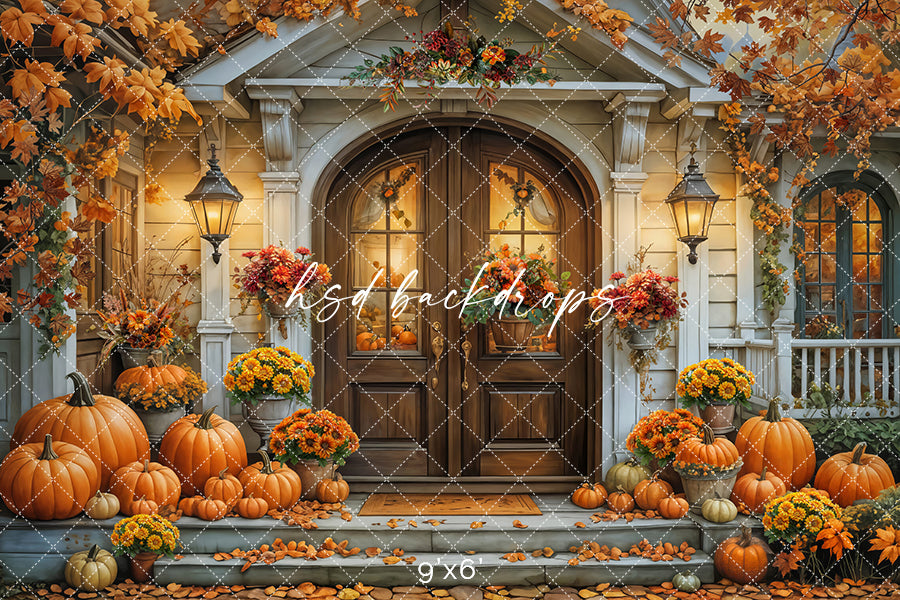 Elegant Autumn Porch (sweep options) - HSD Photography Backdrops