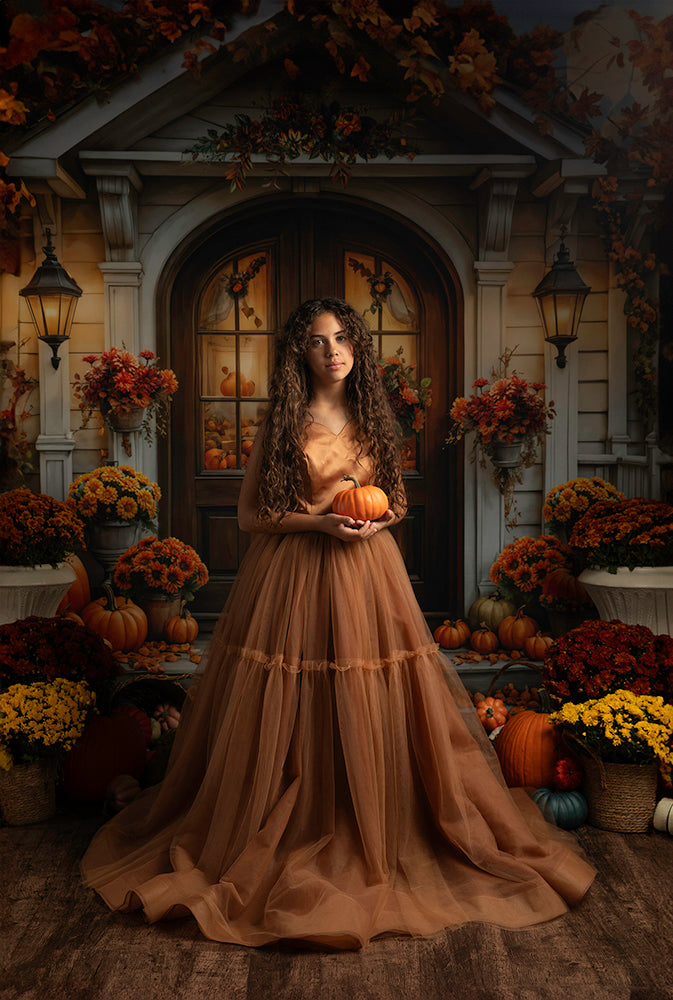 Elegant Autumn Porch (sweep options) - HSD Photography Backdrops