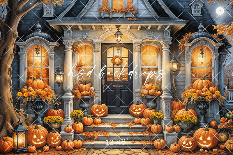 Haunted Halloween Manor (sweep options) - HSD Photography Backdrops