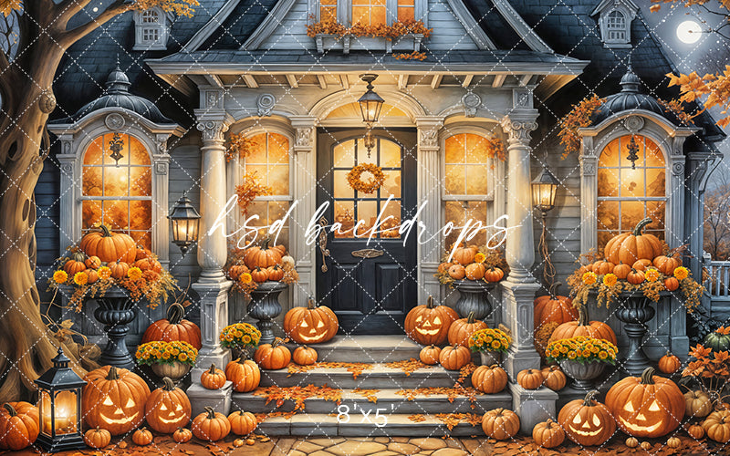 Haunted Halloween Manor (sweep options) - HSD Photography Backdrops