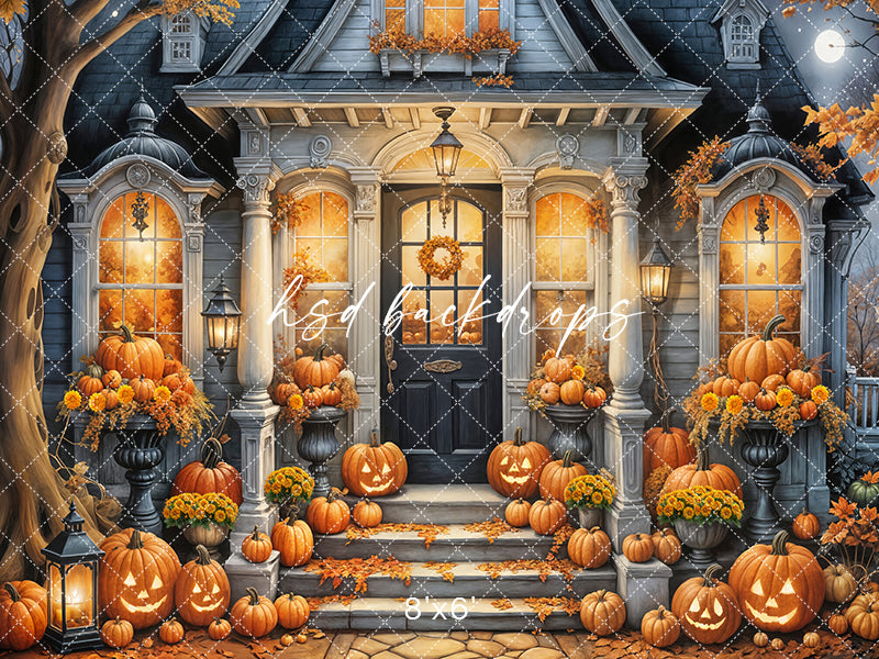 Haunted Halloween Manor (sweep options) - HSD Photography Backdrops