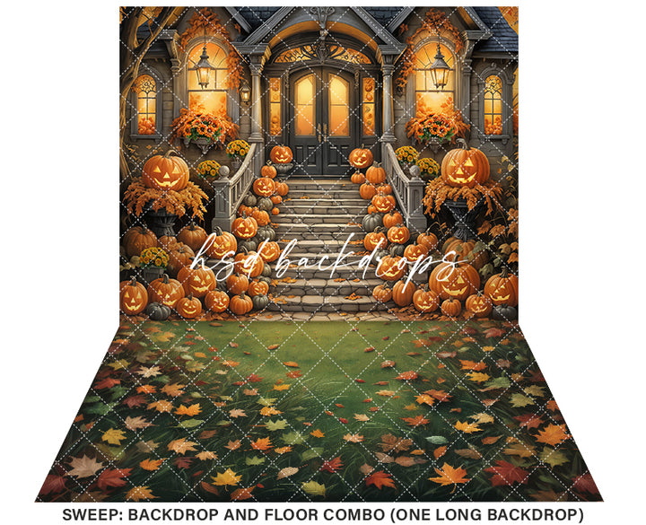 Carved Pumpkin Steps (sweep options) - HSD Photography Backdrops
