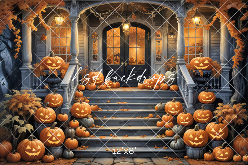 Haunted House Stairs (sweep options) - HSD Photography Backdrops