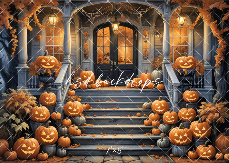 Haunted House Stairs (sweep options) - HSD Photography Backdrops