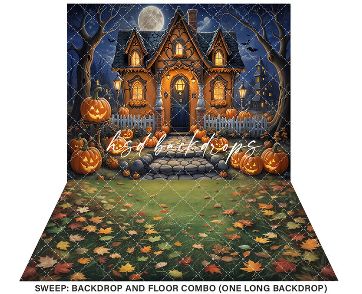 Halloween Gingerbread House (sweep options) - HSD Photography Backdrops
