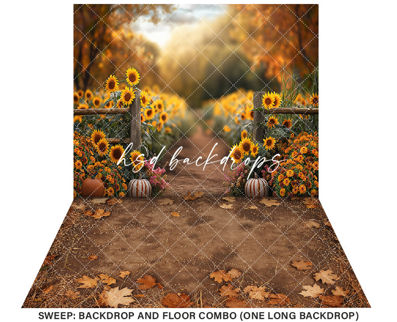 Sunflower Pathway (sweep options) - HSD Photography Backdrops
