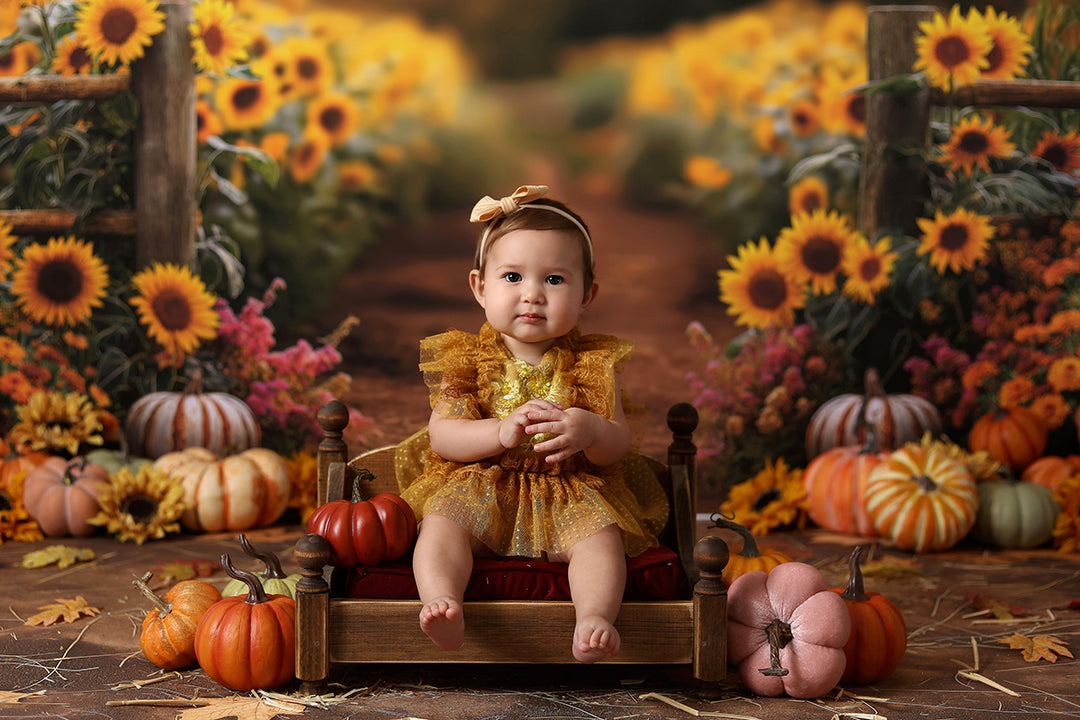 Sunflower Pathway (sweep options) - HSD Photography Backdrops