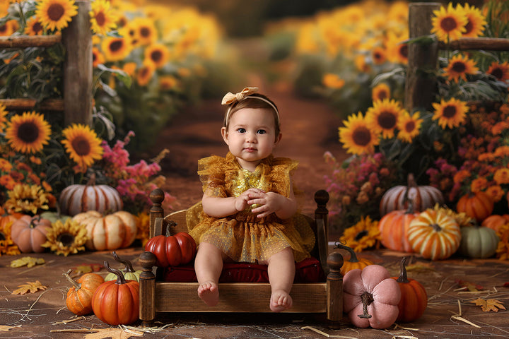 Sunflower Pathway (sweep options) - HSD Photography Backdrops