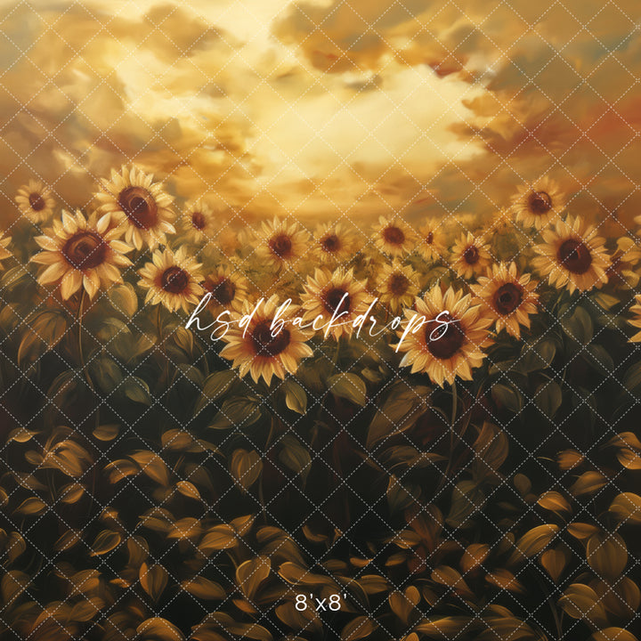 Golden Sunflowers (sweep options) - HSD Photography Backdrops